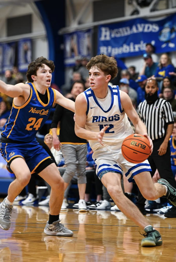 Owen Ebert (11) drives to the basket. "I just try to stay calm and just take a breather and step away for a second and just collect myself," Ebert said. 